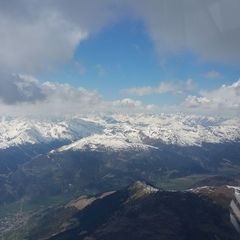 Flugwegposition um 11:55:52: Aufgenommen in der Nähe von Mals, Bozen, Italien in 3806 Meter